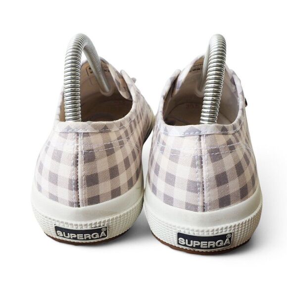 Superga 2750 Gingham Checkerboard Sneaker Grey / White S00CV40 Women's 8.5 - Picture 5 of 11